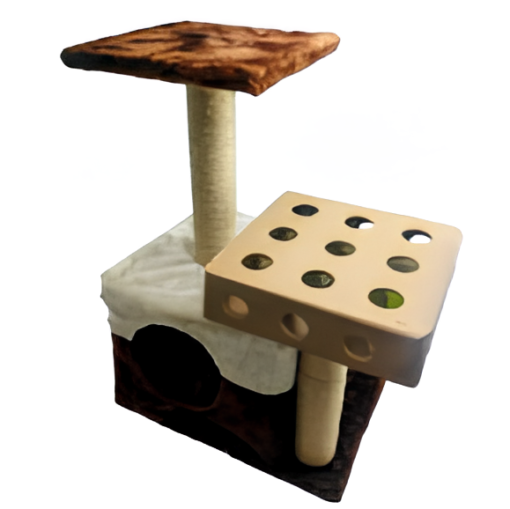 Arbre à chat avec un boxe de jeu amusant Canijess (43x33x66cm)