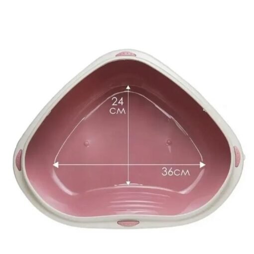 Bac à litière d’angle pour Chat Rose | Gris | Bleu Ciel | Vert