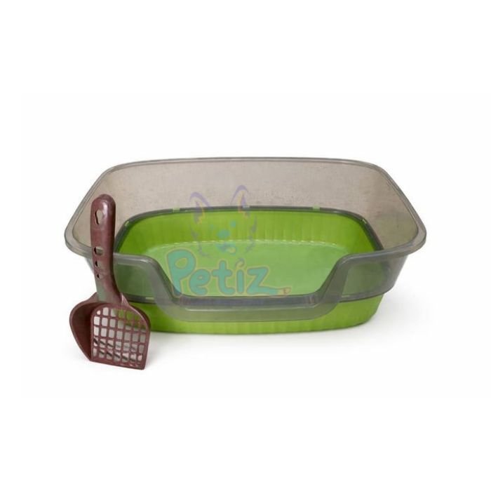 Bac à Litière pour Chat avec Pelle Incluse 45 x 29 x 16 cm | Toilette Chat Pratique et Facile à Nettoyer