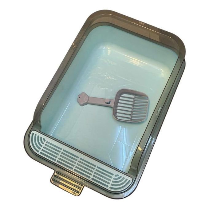 Bac à Litière pour Chat avec Pelle Incluse 55 x 38 x 21 cm – Grand Format Anti-Projection