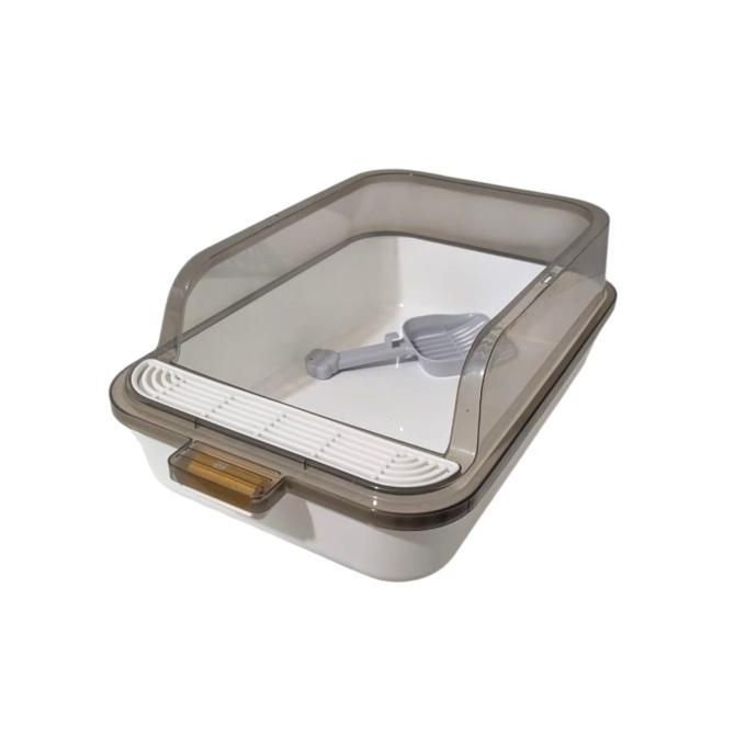 Bac à Litière pour Chat avec Pelle Incluse 55 x 38 x 21 cm – Grand Format Anti-Projection