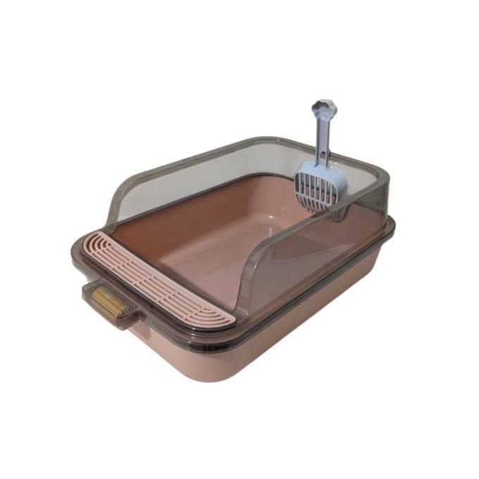 Bac à Litière pour Chat avec Pelle Incluse 55 x 38 x 21 cm – Grand Format Anti-Projection