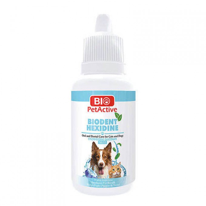 Biodent Hexidine Solution Buccodentaire pour Chats et Chiens – Antiseptique Puissant à la Chlorhexidine Gluconate pour Prévenir Tartre, Mauvaise Haleine et Maladies des Gencives