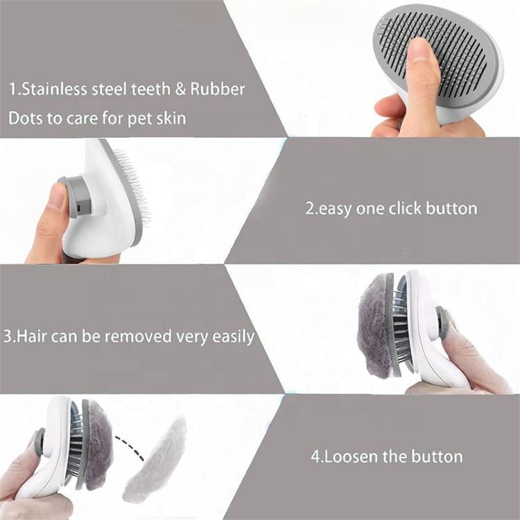 Brosse Bouton de toilettage pour chiens et chats