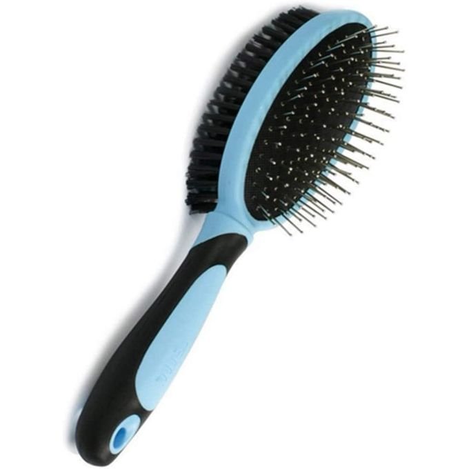 Brosse de Toilettage Double Face pour Chien et Chat – Anti-Poils, Démêlante et Massage 2 en 1