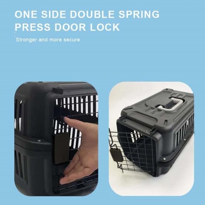 Cage de Transport pour Chat et Petit Chien 50 x 31 x 31 cm – Caisse de Voyage Robuste pour Voiture, Avion et Transport Quotidien