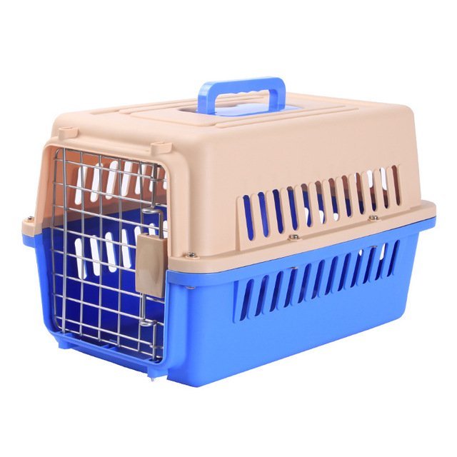 Caisse, Box, Cage de transport pour petit Chien, Chat, Porte Métallique, Clips, Séparateur d’urine et Loquet de Sécurité.