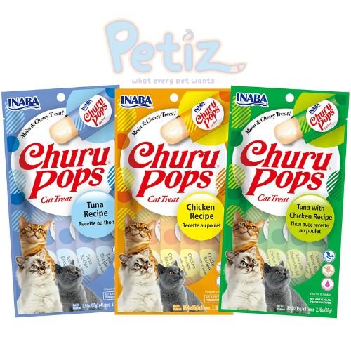 Churu Pops pour chat – Friandises poulet chicken humides et moelleuses en gelée cat treats