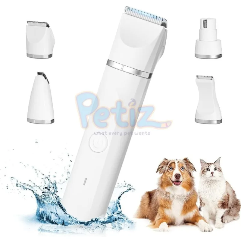 4 en1 Tondeuse pour Chat et Chien avec 4 Têtes
