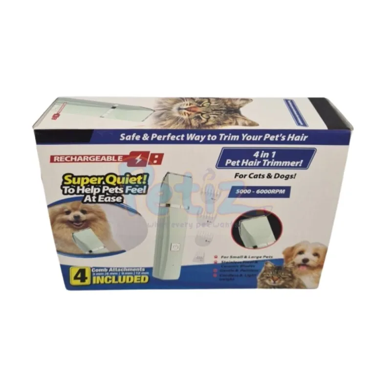 4 en1 Tondeuse pour Chat et Chien avec 4 Têtes