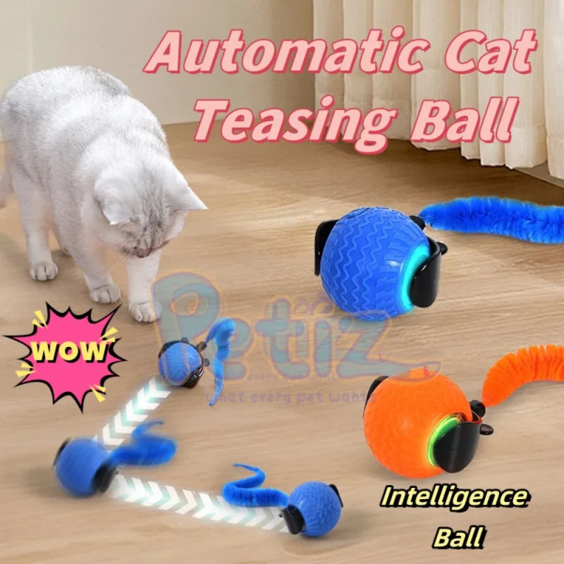 Balle Interactive Roulante pour Chat – Jouet Automatique à Détection Tactile avec 3 Modes de Jeu et Recharge USB Type-C