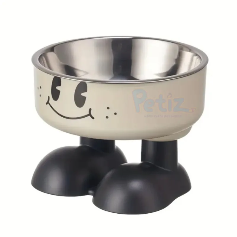 Bols Gamelle pour en inox surélevé avec pieds