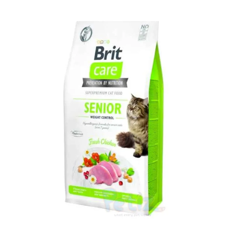 Brit Care Cat Grain-Free Senior And Weight Control (chat senior et contrôle de poids sans céréales)