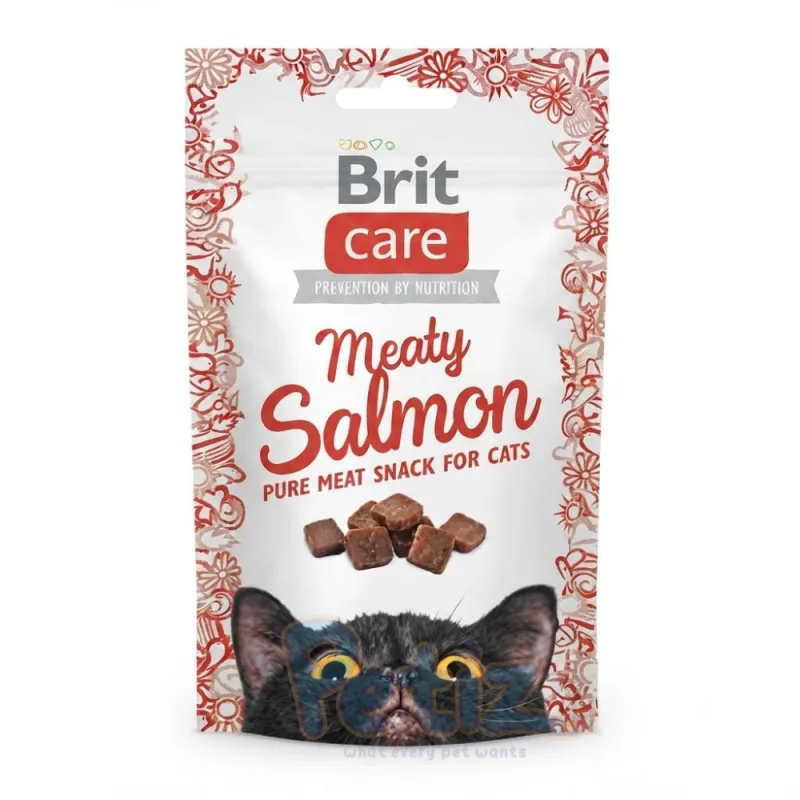 Brit Care Cat Snack Meaty Salmon – Friandise Tendre au Saumon pour Chats
