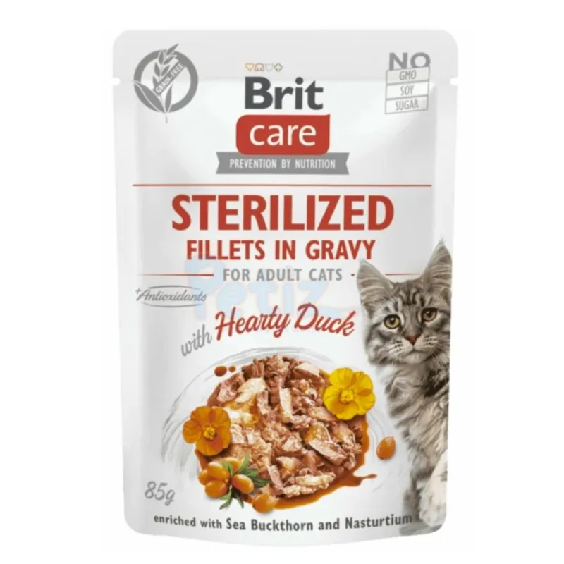 Brit Care Cat SterilizedFillets in Gravy with Hearty Duck