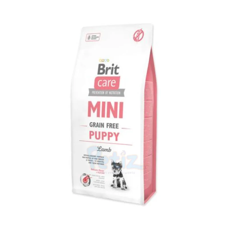 Brit Care Dog Grain Free Puppy Mini Lamb – Croquettes sans céréales pour chiots de très petite race et mères – Sac