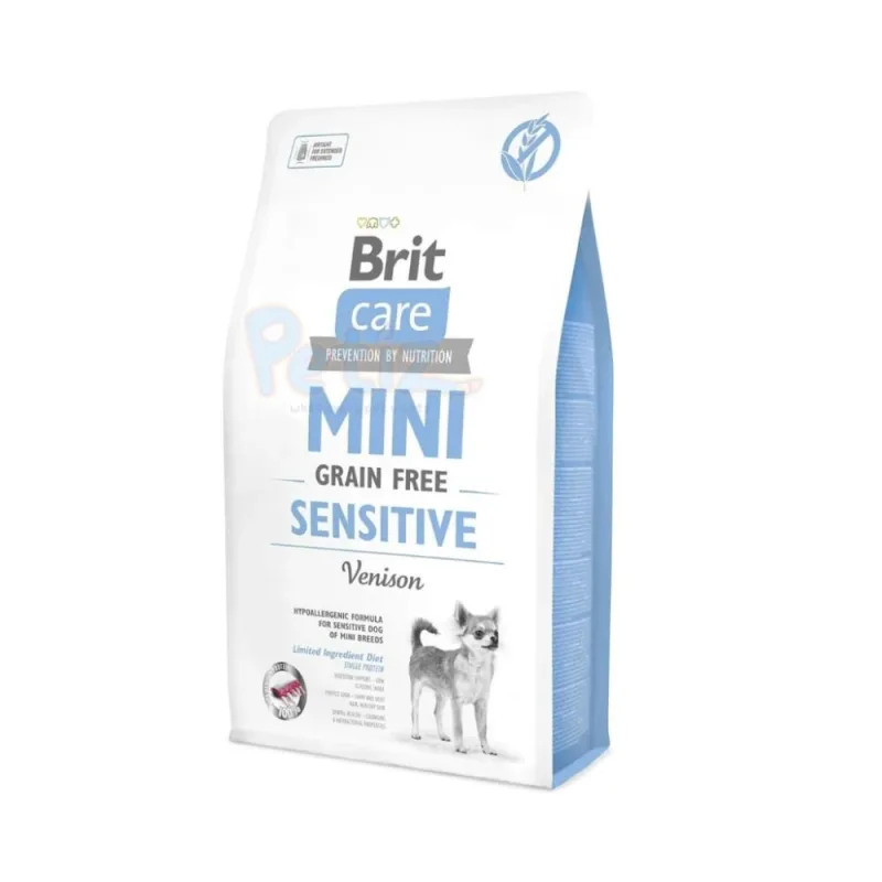 Brit Care Mini Grain Free Sensitive – Alimentation Hypoallergénique Sans Céréales pour Chiens Sensibles de Races Mini