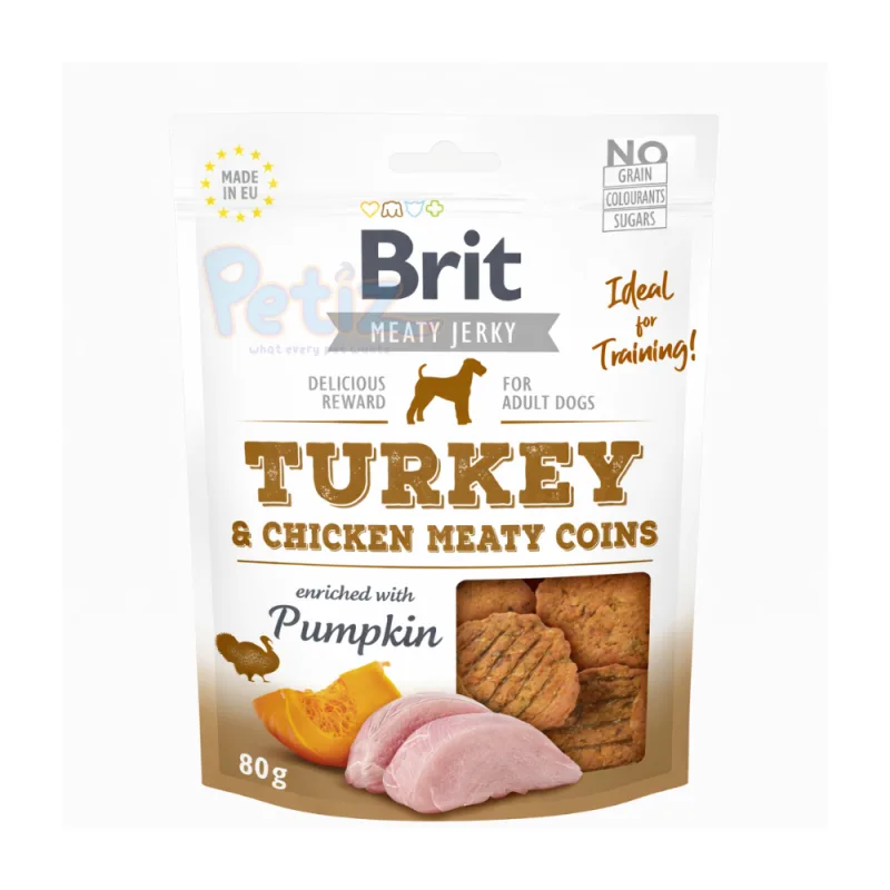 Brit Meat Jerky Snack : Pièces de Dinde Charnues