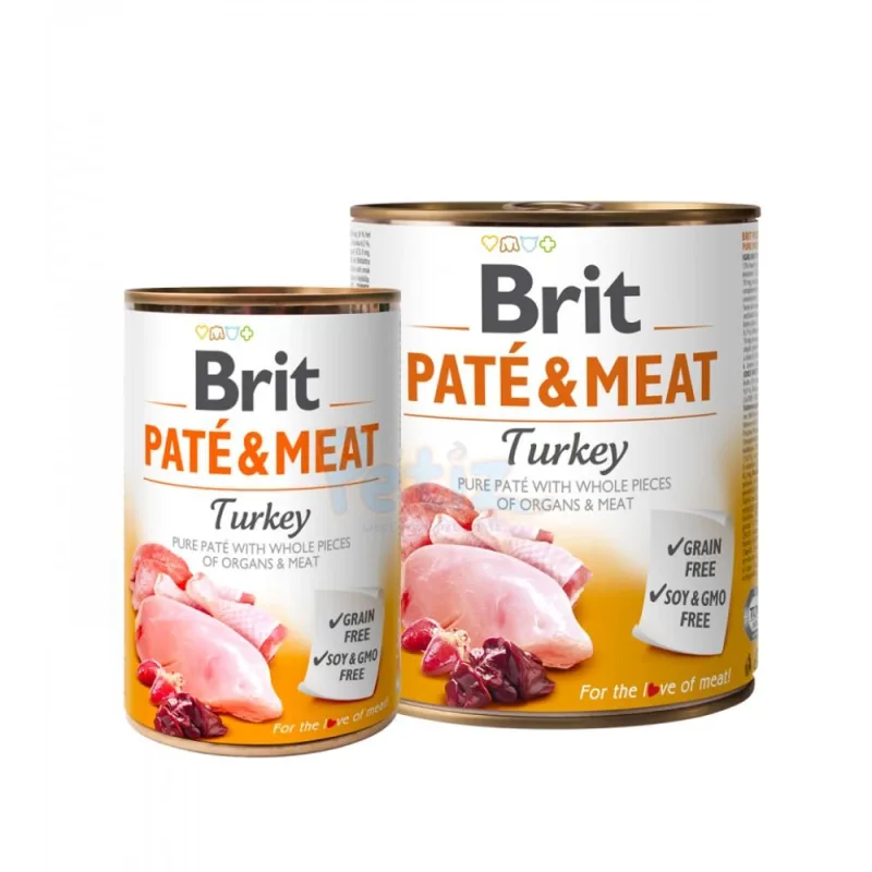 Brit Paté & Meat – Nourriture Humide pour Chien – Dinde & Poulet – 70 % de Viande