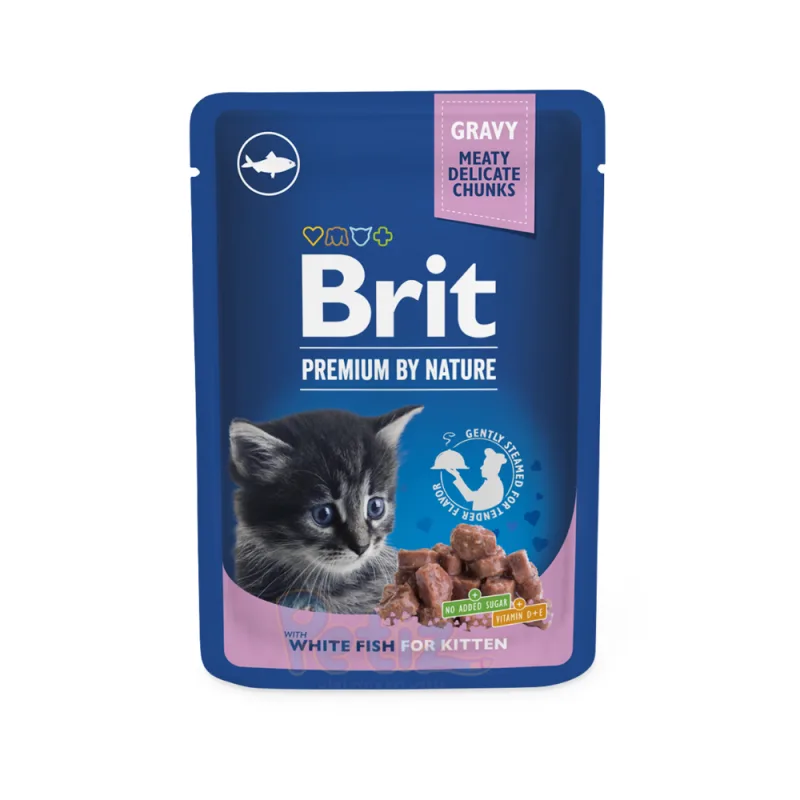 Brit Premium Cat Pouches White Fish for Kitten