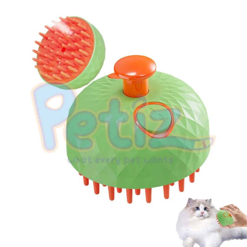 Brosse à Vapeur pour Chat et Chien – Toilettage 3 en 1 avec Pulvérisation, Lumière UV et Extraction Facile des Poils