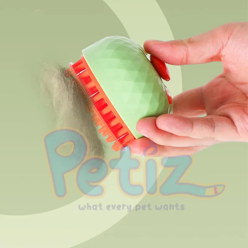 Brosse à Vapeur pour Chat et Chien – Toilettage 3 en 1 avec Pulvérisation, Lumière UV et Extraction Facile des Poils