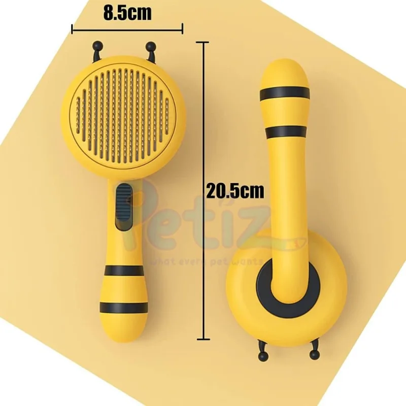 Brosse bouton pour chat style abeille