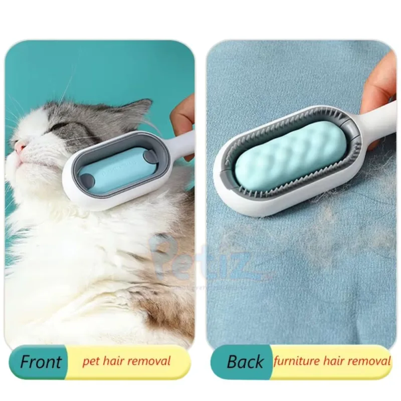 Brosse d’épilation pour chat et chien avec réservoir d’eau