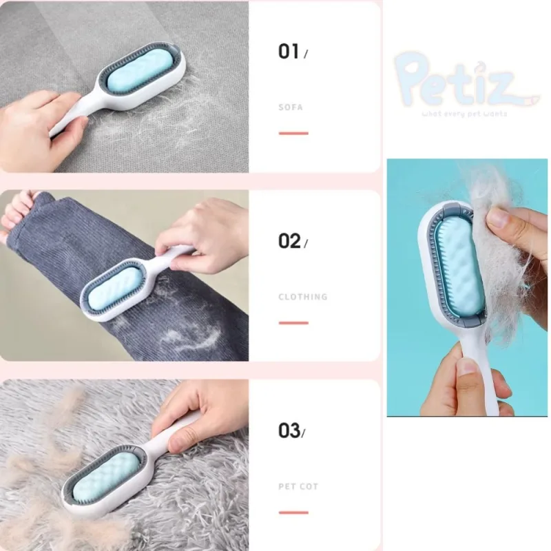 Brosse d’épilation pour chat et chien avec réservoir d’eau