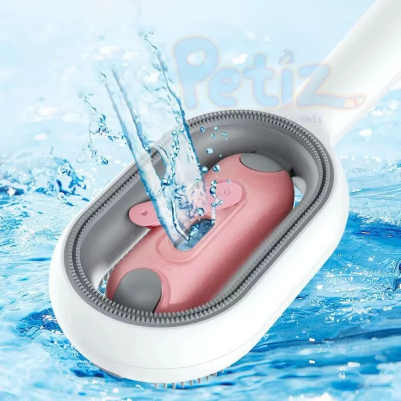 Brosse d’épilation pour chat et chien avec réservoir d’eau