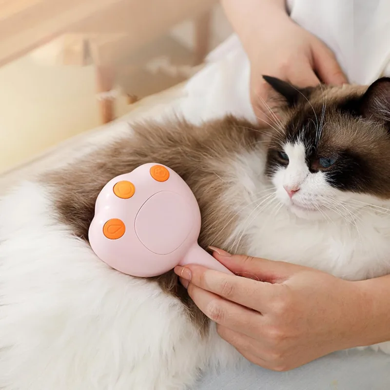Brosse Vapeur pour Chat – Anti-Shedding – 3-en-1