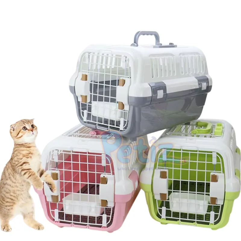 Cage de Transport pour Chat et Petit Chien avec Ouverture par le Haut – Cage Robuste, Confortable et Pratique pour Déplacements Sécurisés