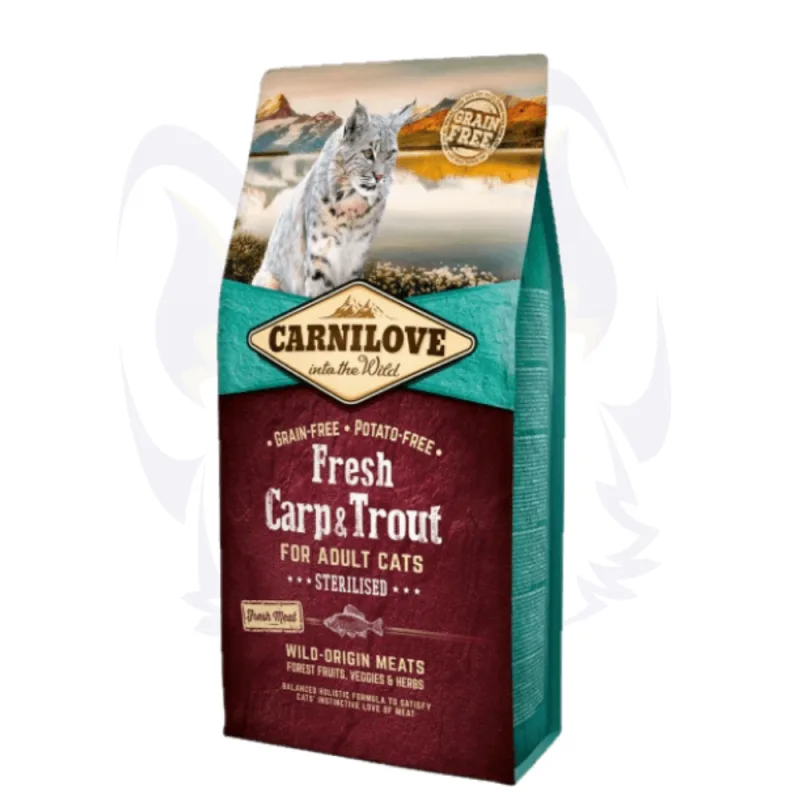 Carnilove Chat Stérilisé au Carpe et Truite | Fresh Carp & Trout
