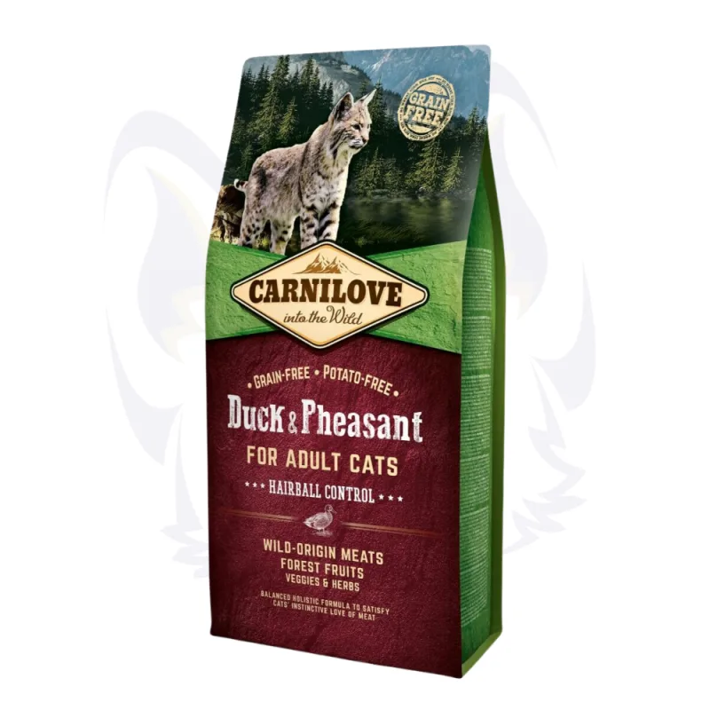 Carnilove Croquettes pour Chats Contrôle des Boules de Poils au Canard & Faisan