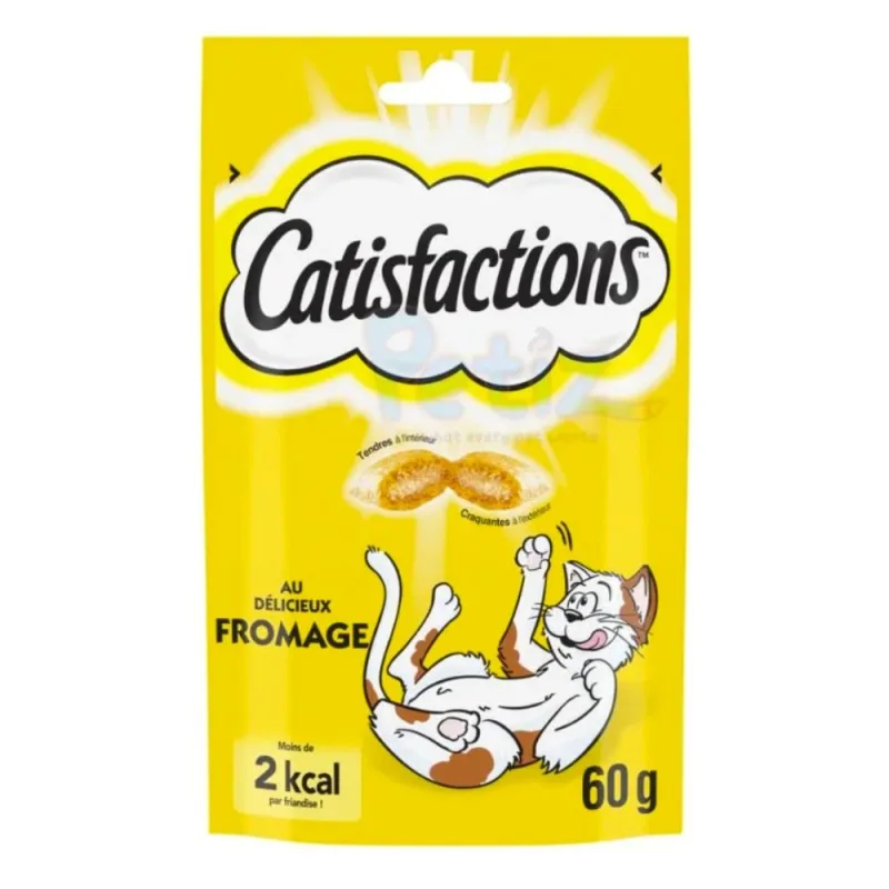 CATISFACTIONS Friandise riche en fromage pour chat et chaton – Sachet de
