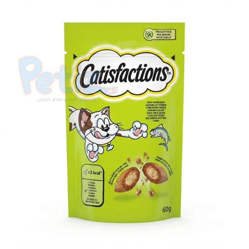 CATISFACTIONS Friandises au Thon pour Chat et Chaton – Sachet Refermable