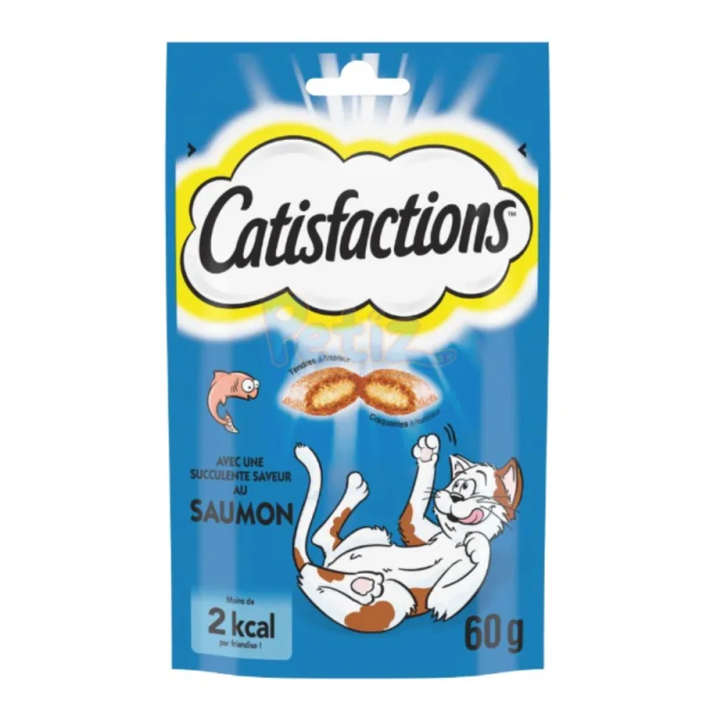 CATISFACTIONS Friandises Saveur Saumon – Pour Chat et Chaton
