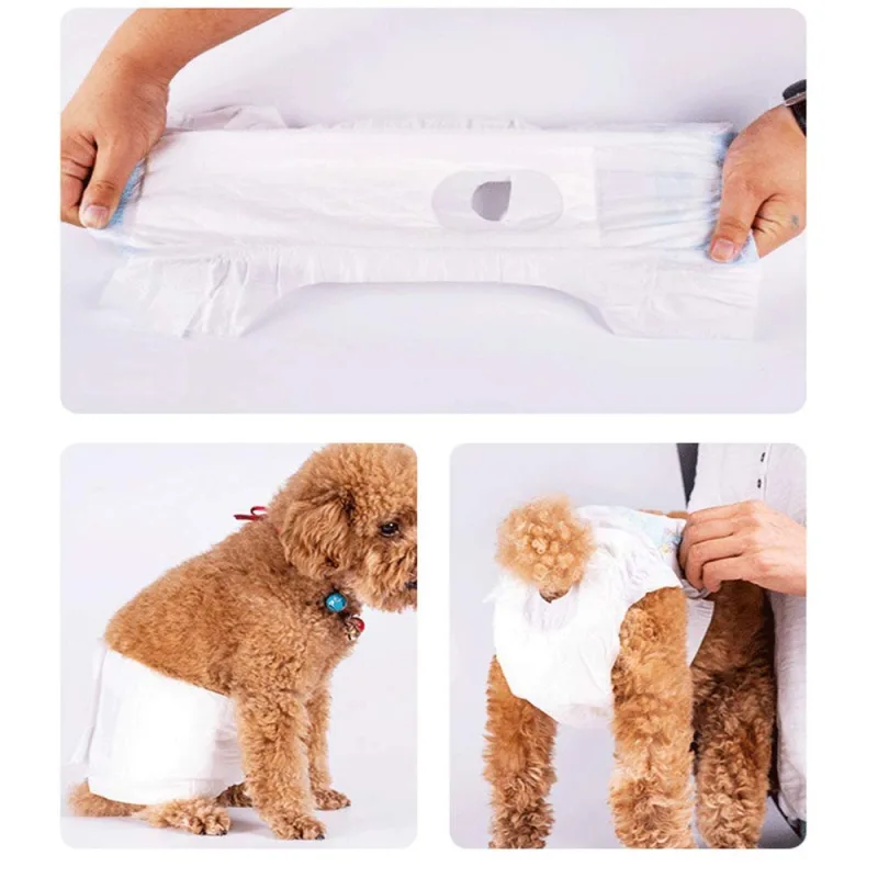 Couche Étanches Pour Chats et Chiens de Petite Taille- Tissu Ysiolo Non Tissé Confortable – Taille S-Femelle