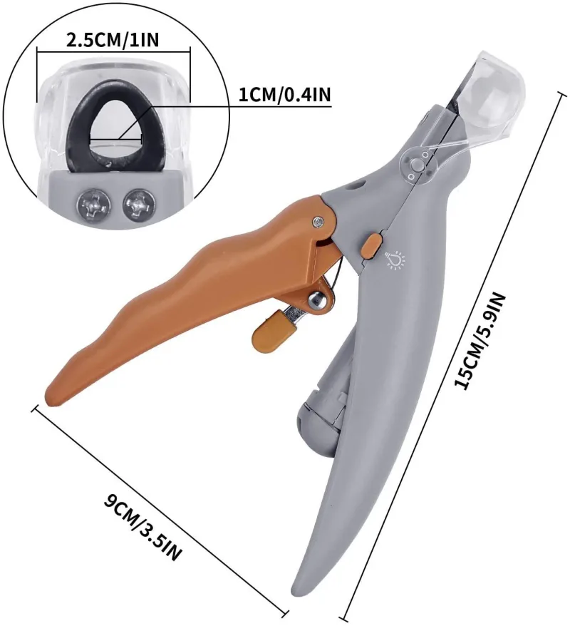 Coupe Griffe chien avec led sans accident avec loupe X5, idéal pour couper les griffes des chats et des chiens
