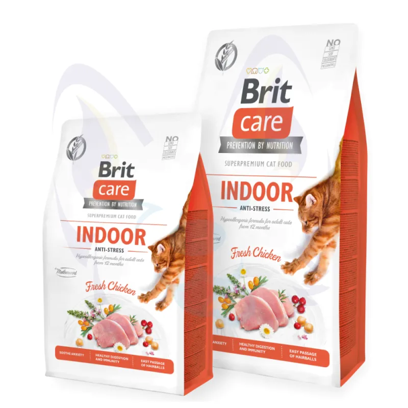 Croquettes Brit Care Chat Sans Céréales 26% Poulet frais Aliment complet anti-boules de poils pour chat Adulte d’intérieur – Renforcement du système immunitaire