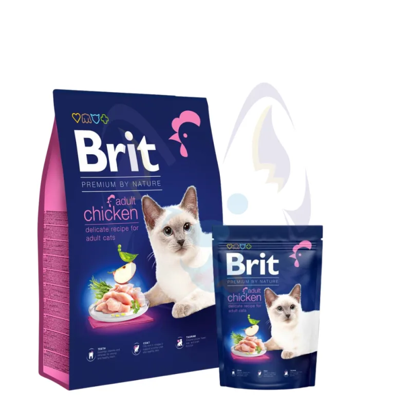 Croquettes Brit Premium Chat Adult Chicken – Riche en Protéines Animales – Soutien de la Peau et du Pelage – Santé Digestive et Urinaire – Renforcement du Système Immunitaire