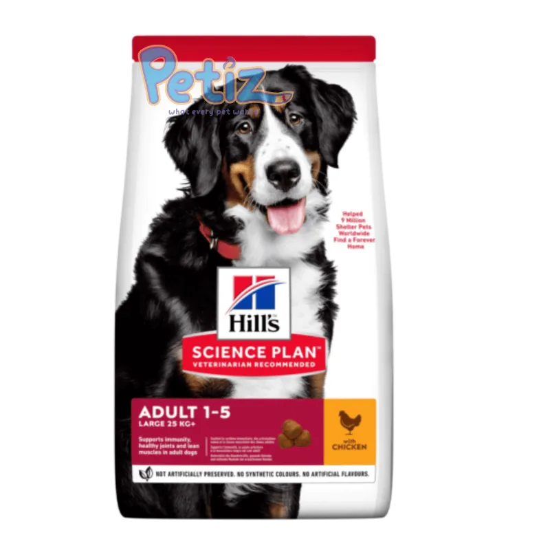 Croquettes Hill’s Science Plan Aliment Pour Chien Adulte De Grande Race Au Poulet ( | ) Hills