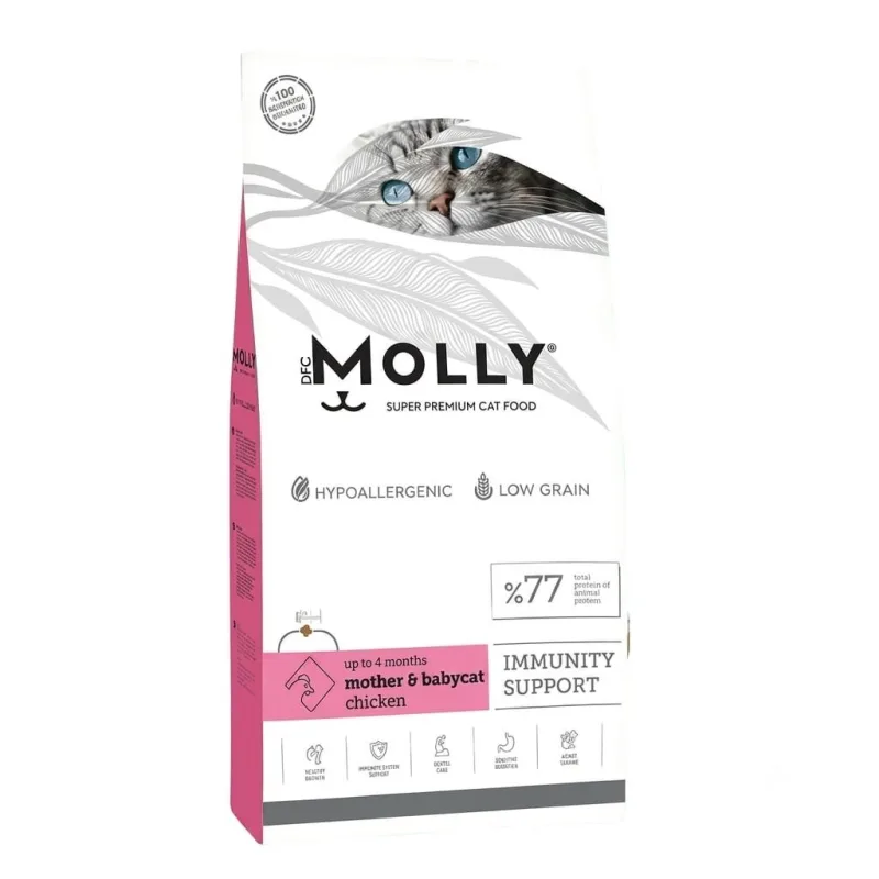 Croquettes Molly Mother & Babycat Chicken – Chatons jusqu’à 4 mois et chattes gestantes