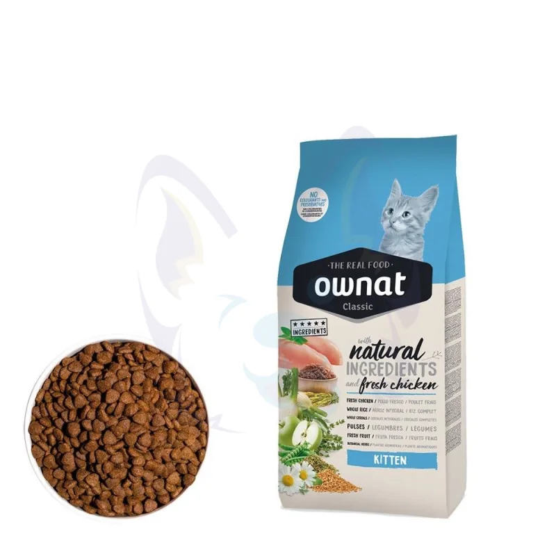 Croquettes Ownat Classic Kitten – pour chaton Nutrition équilibrée et adaptée