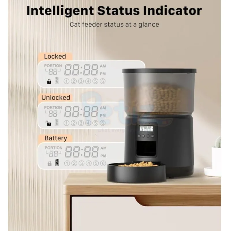 Distributeur de Croquettes pour Chat et Chien automatique avec Minuterie Programmable