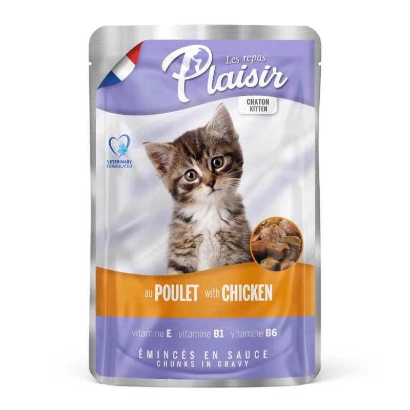 Émincés en sauce pour chatons au poulet – Plaisir
