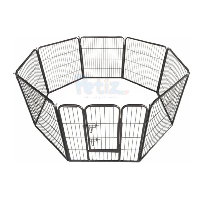 Enclos pour chien en métal 6 panneaux 74×74 cm