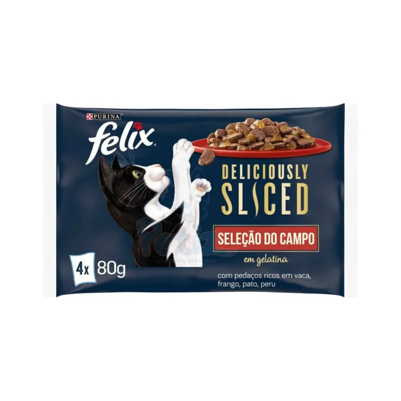 Felix Comida Húmida pour Chat Adulte – Deliciously Sliced Sélection de Poissons