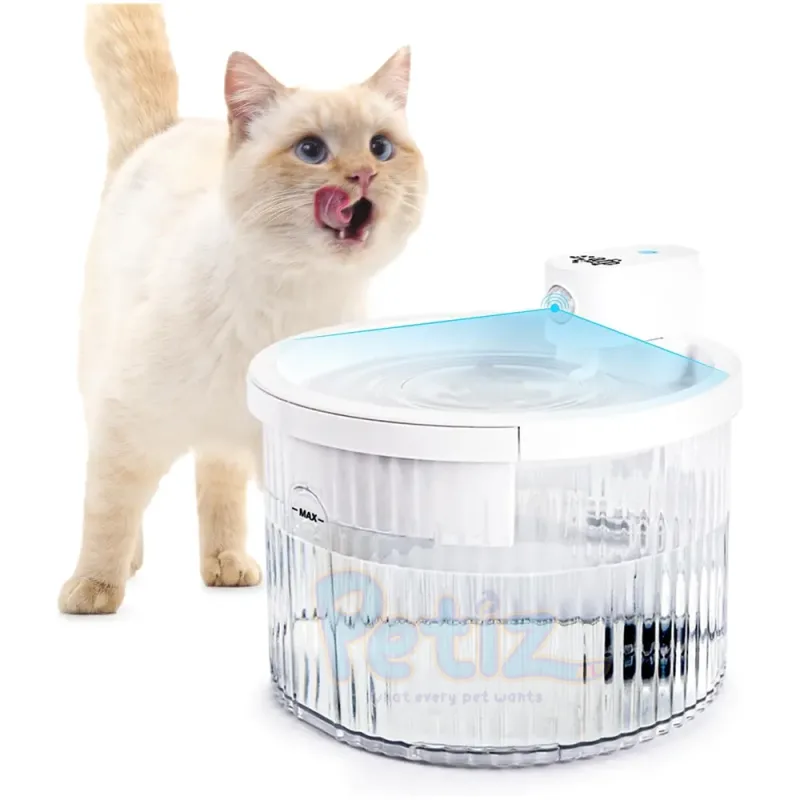 Fontaine à Eau Sans Fil Intelligente pour Chiens et Chats – Capteur de Mouvement Automatique, Rechargeable, Filtration Avancée – Capacité