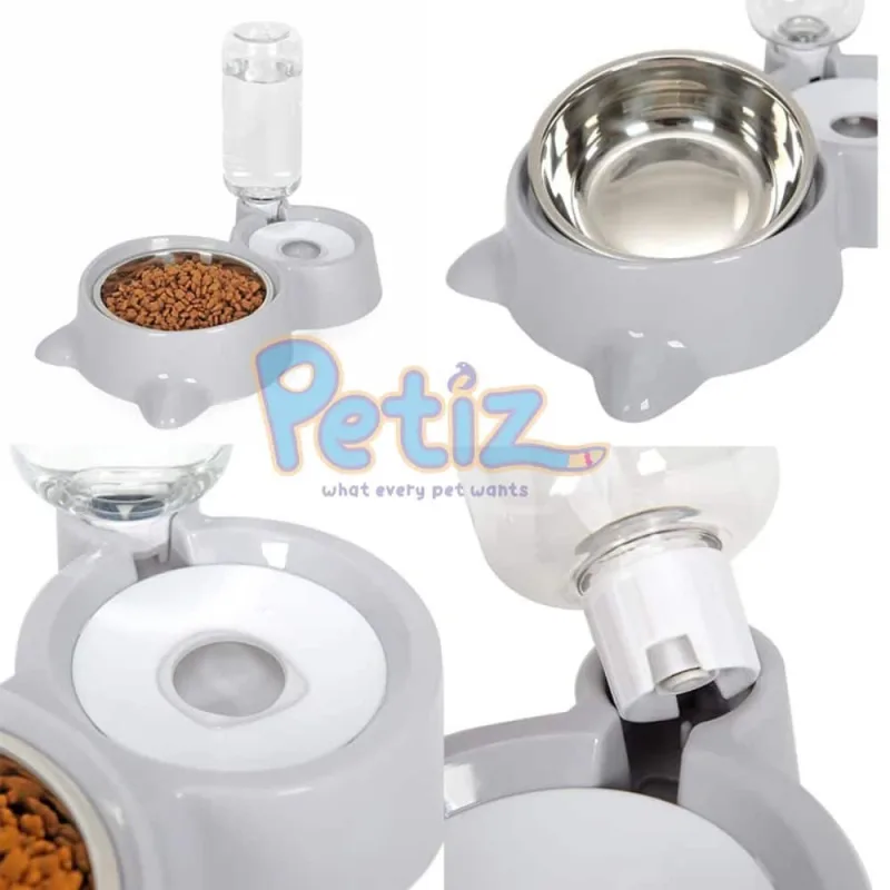 Gamelle avec Distributeur pour Chien et Chat 2 en 1